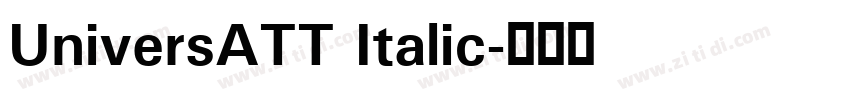 UniversATT Italic字体转换